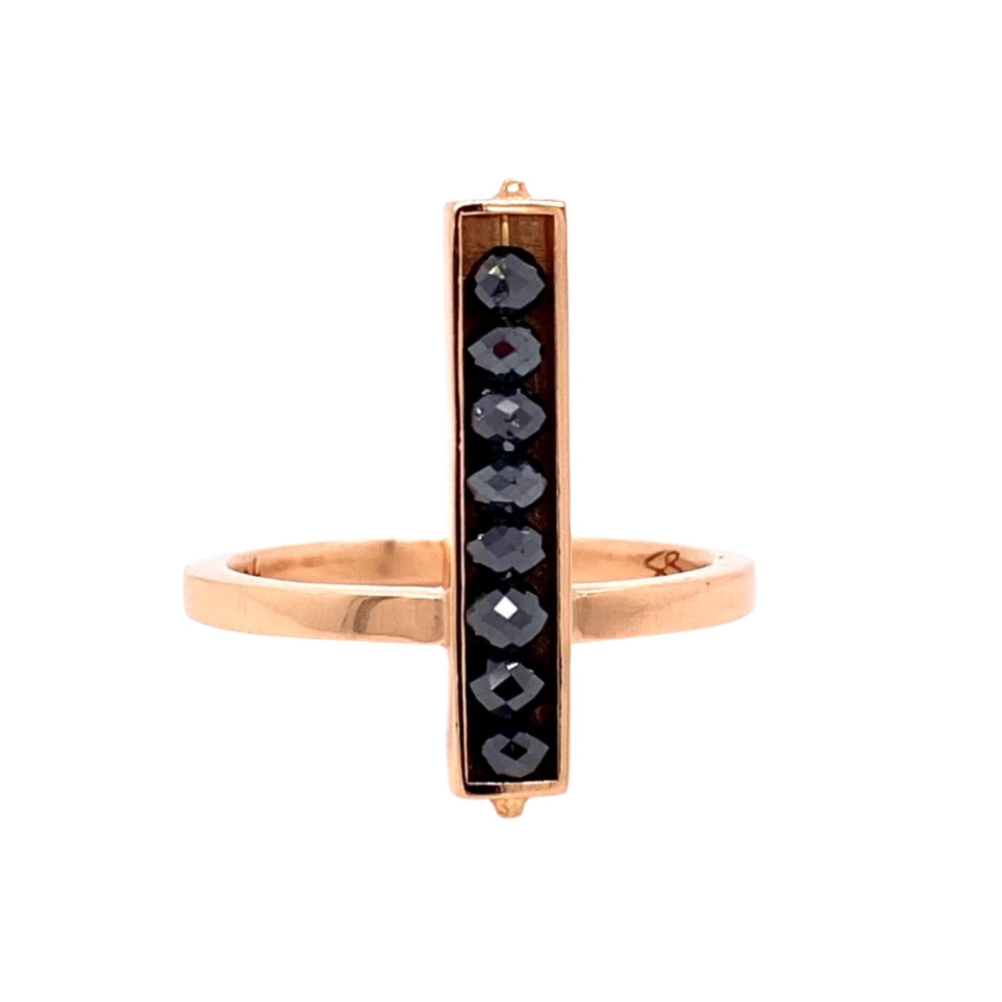 Custom Jewelry, ring, rose gold, black diamonds, llyn strong, Greenville, South Carolina