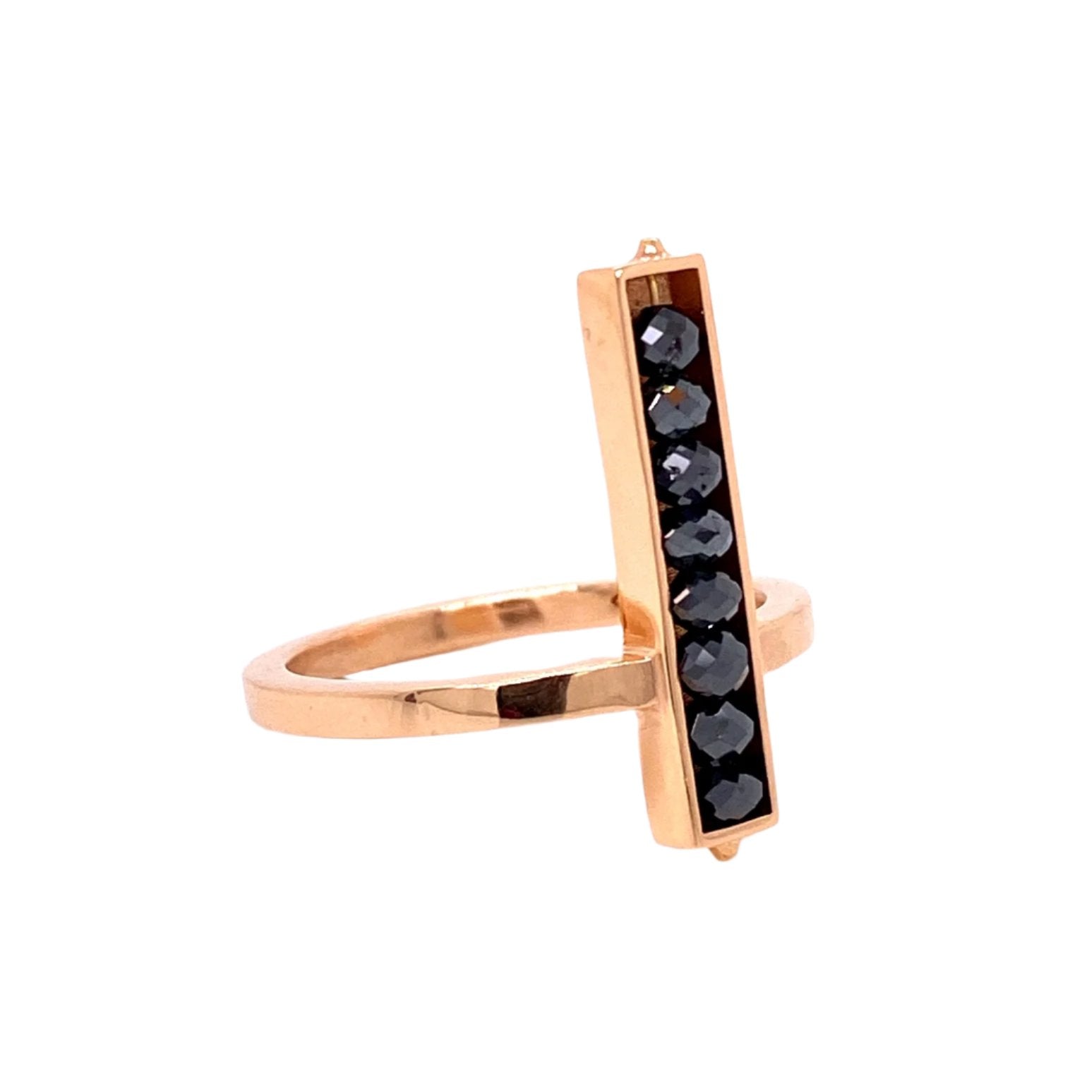 Custom Jewelry, ring, rose gold, black diamonds, llyn strong, Greenville, South Carolina