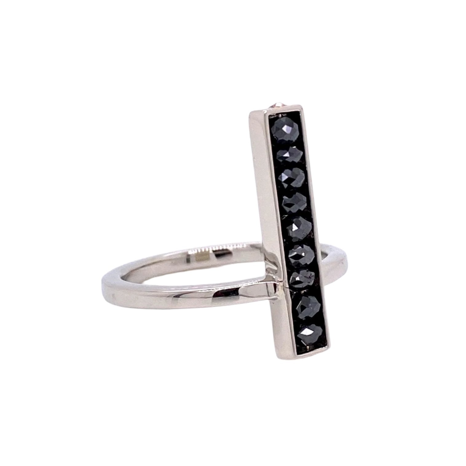 Custom Jewelry, Black Diamond bar Ring, Sydney Strong, Greenville, South Carolina