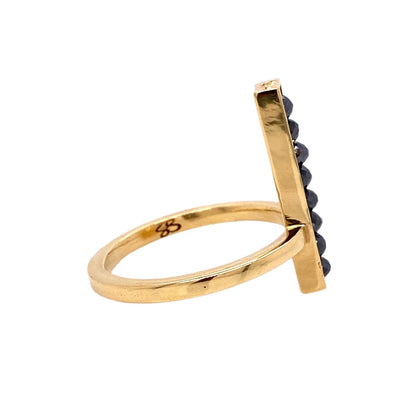 Custom Jewelry, ring, yellow gold, black diamonds, llyn strong, Greenville, South Carolina
