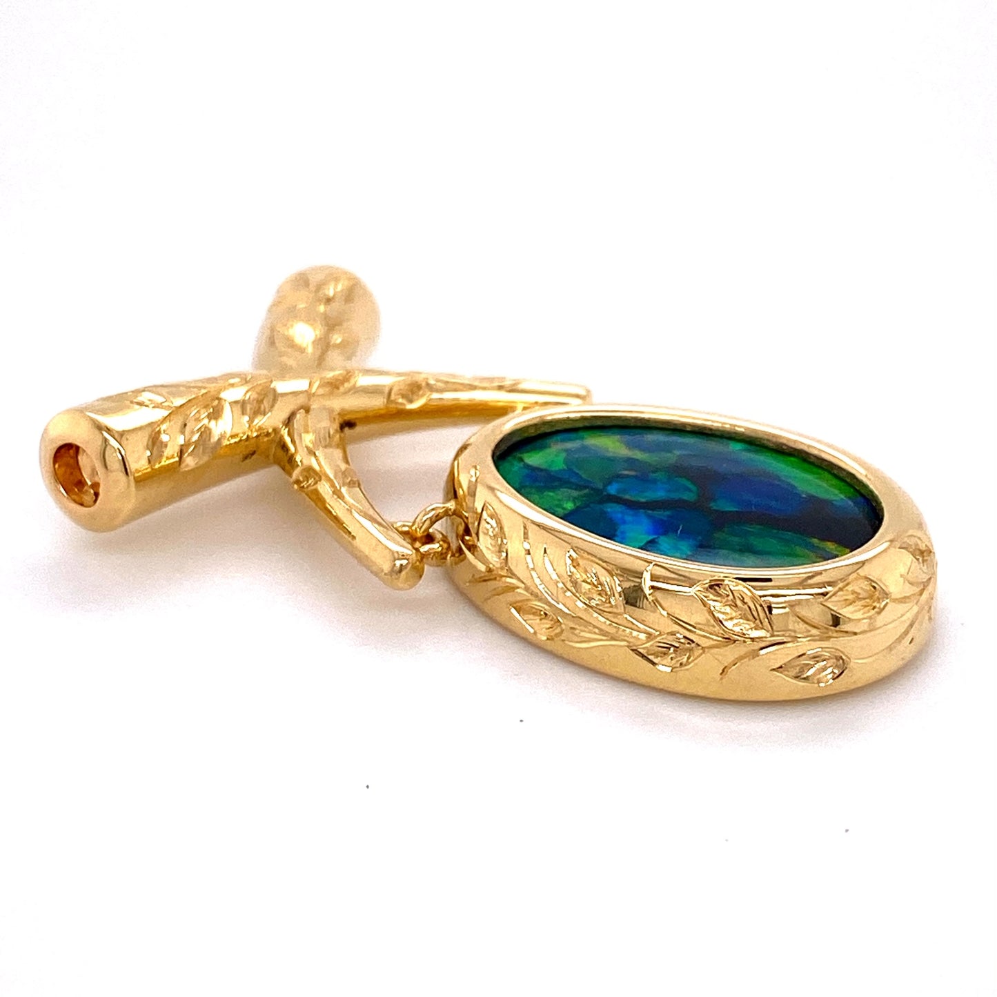 Custom Jewelry, Australian Black Opal Clasp, llyn strong, Greenville, South Carolina