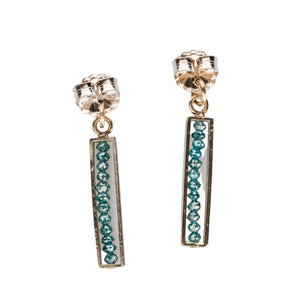 Custom jewelry, Blue diamond bar backs, Sydney Strong, Greenville, South Carolina