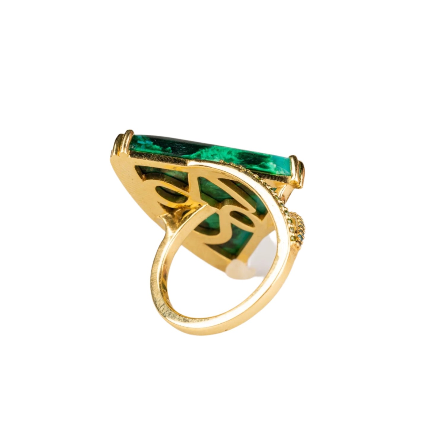 Custom jewelry, Chrysocolla malachite ring, Syndey Strong, Greenville, South Carolina