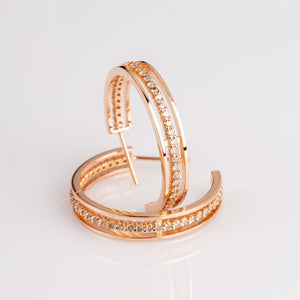 Custom jewelry, floating diamond hoops, Sydney Strong, Greenville, South carolina
