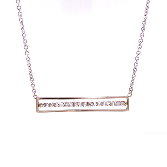 Custom jewelry, 18k white gold white diamond floating bar necklace, Sydney Strong, Greenville, South Carolina