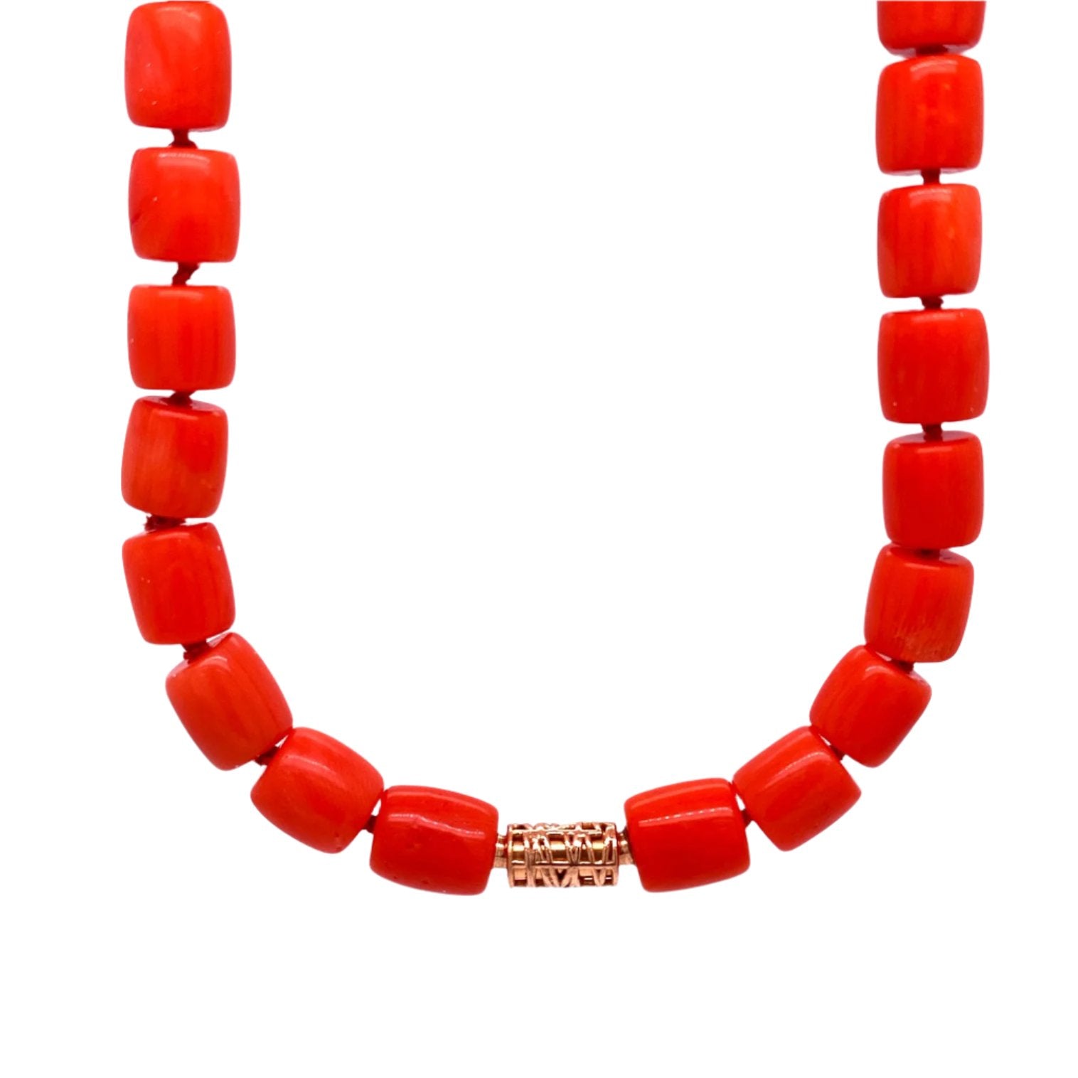 custom jewelry, gold, coral, necklace, necklace, llyn strong, greenville, south carolina