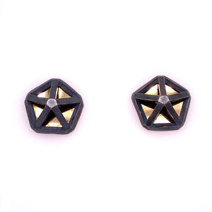 Custom Jewelry, large pentagon studs, Erin Stuart, Greenville, South Carolina