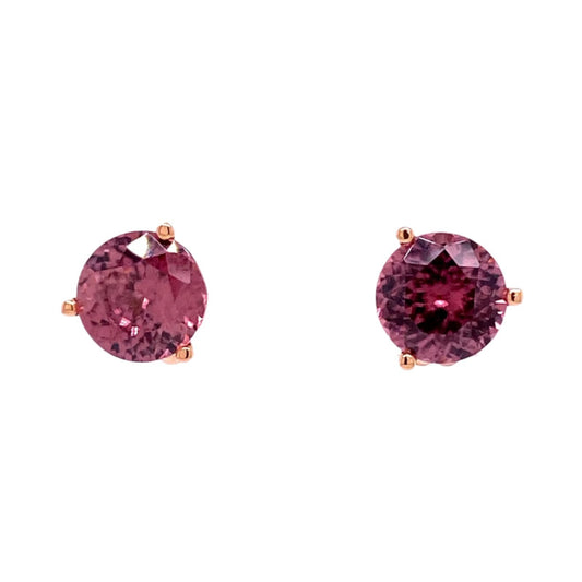 custom jewelry, rose zircon, gold, studs, earrings, llyn strong, greenville, south carolina