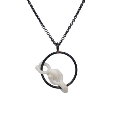 Custom Jewelry, white nylon link necklace, Erin Stuart, Greenville, South Carolina