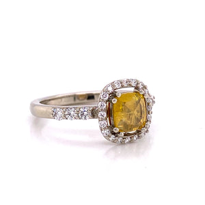 Custom Jewelry, Yellow Diamond Rose Cut Ring, llyn strong, Greenville - South Carolina