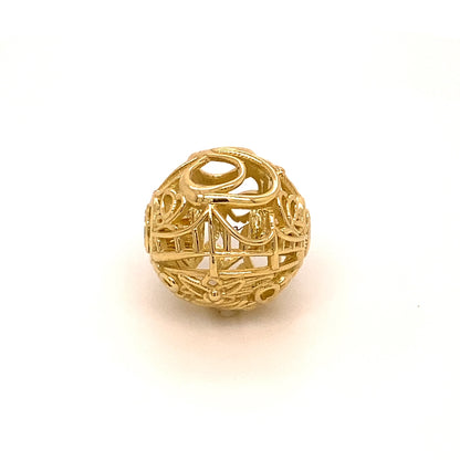 18k Yellow Gold 15mm Greenville Sphere Clasp