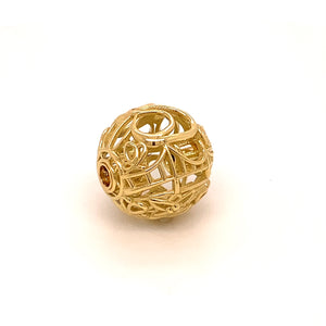 18k Yellow Gold 15mm Greenville Sphere Clasp