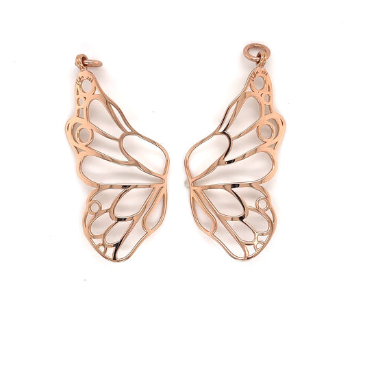 Custom jewelry, 18k rose gold butterfly wing jackets, llyn strong, Greenville, SC