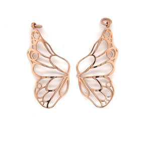 Custom jewelry, 18k rose gold butterfly wing jackets, llyn strong, Greenville, SC