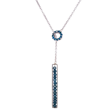 Custom JEwelry, blue diamond lariat necklace, Sydney Strong, Greenville, South Carolina