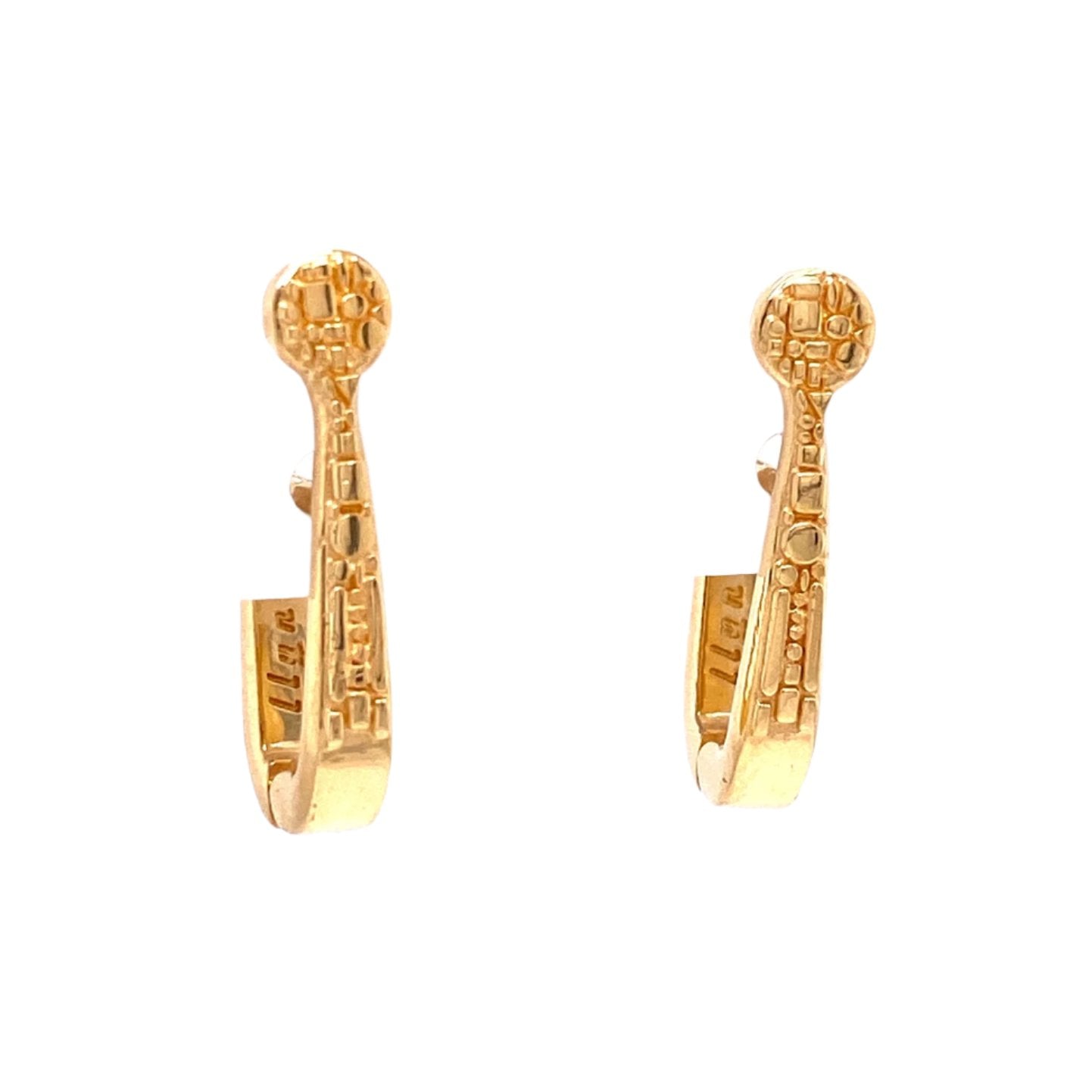 Custom Jewelry, Textured swoop hoops, llyn strong, Greenville, SC