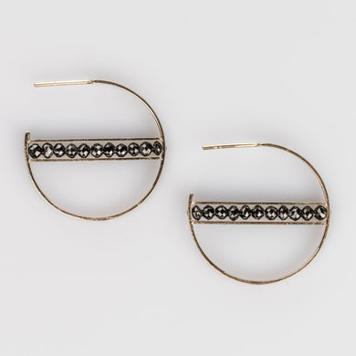 Custom Jewelry, Black diamond hoops, sydney strong, greenville, south carolina