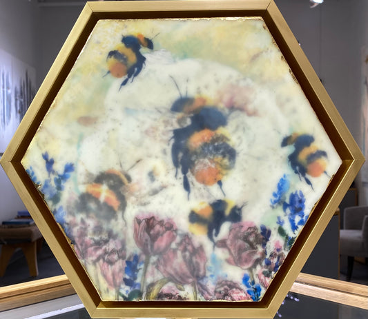 "'Bee'-'utiful'" Encaustic Painting