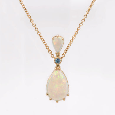 Strong Pair Double Opal Necklace