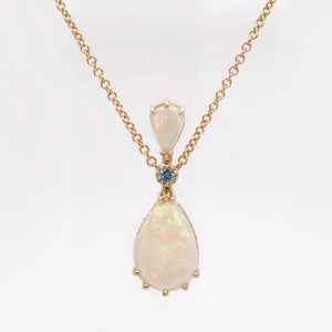 Strong Pair Double Opal Necklace