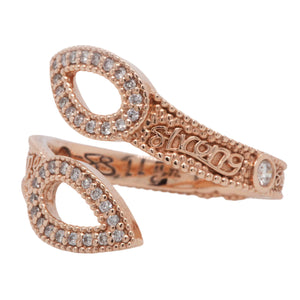 18k Rose Gold Strong Pair Diamond Ring