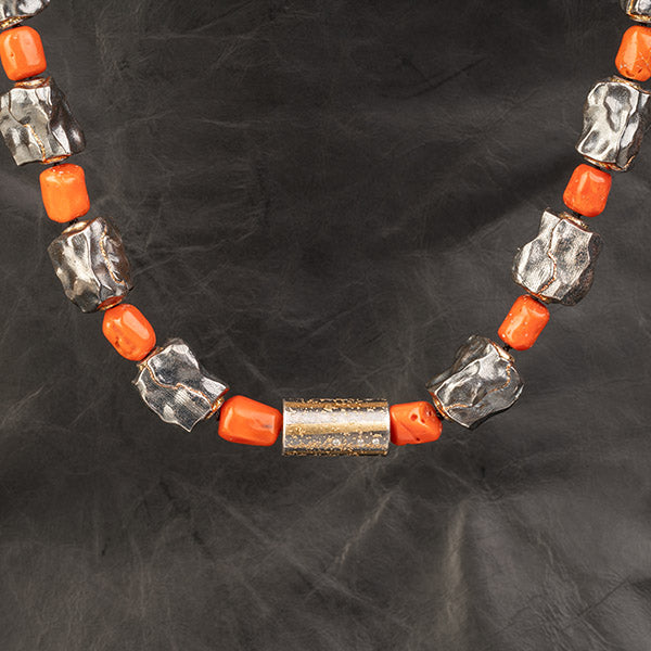 custom jewelry, gold, silver, coral, necklace, llyn strong, greenville, south carolina